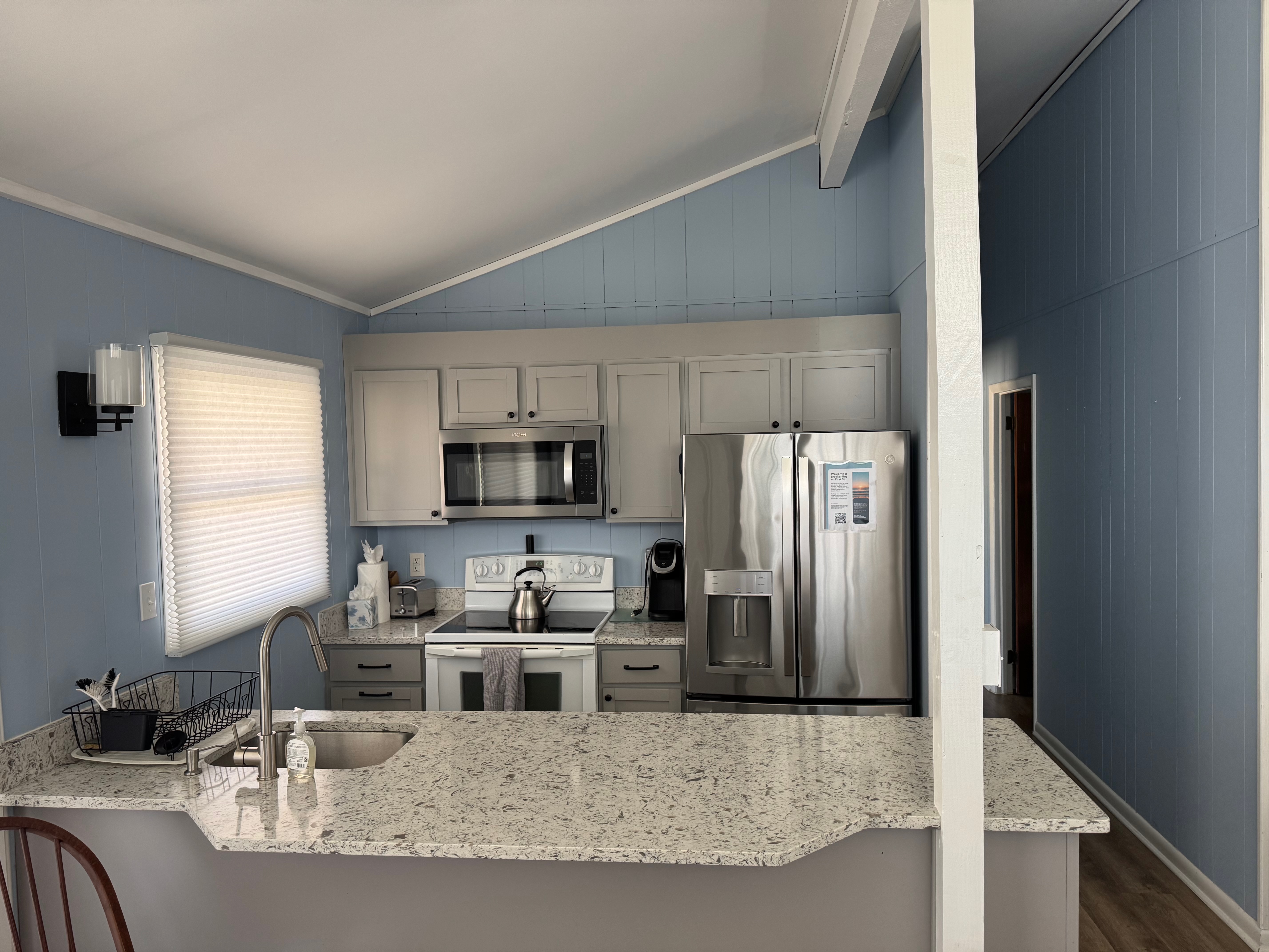 Kitchen with granite counters