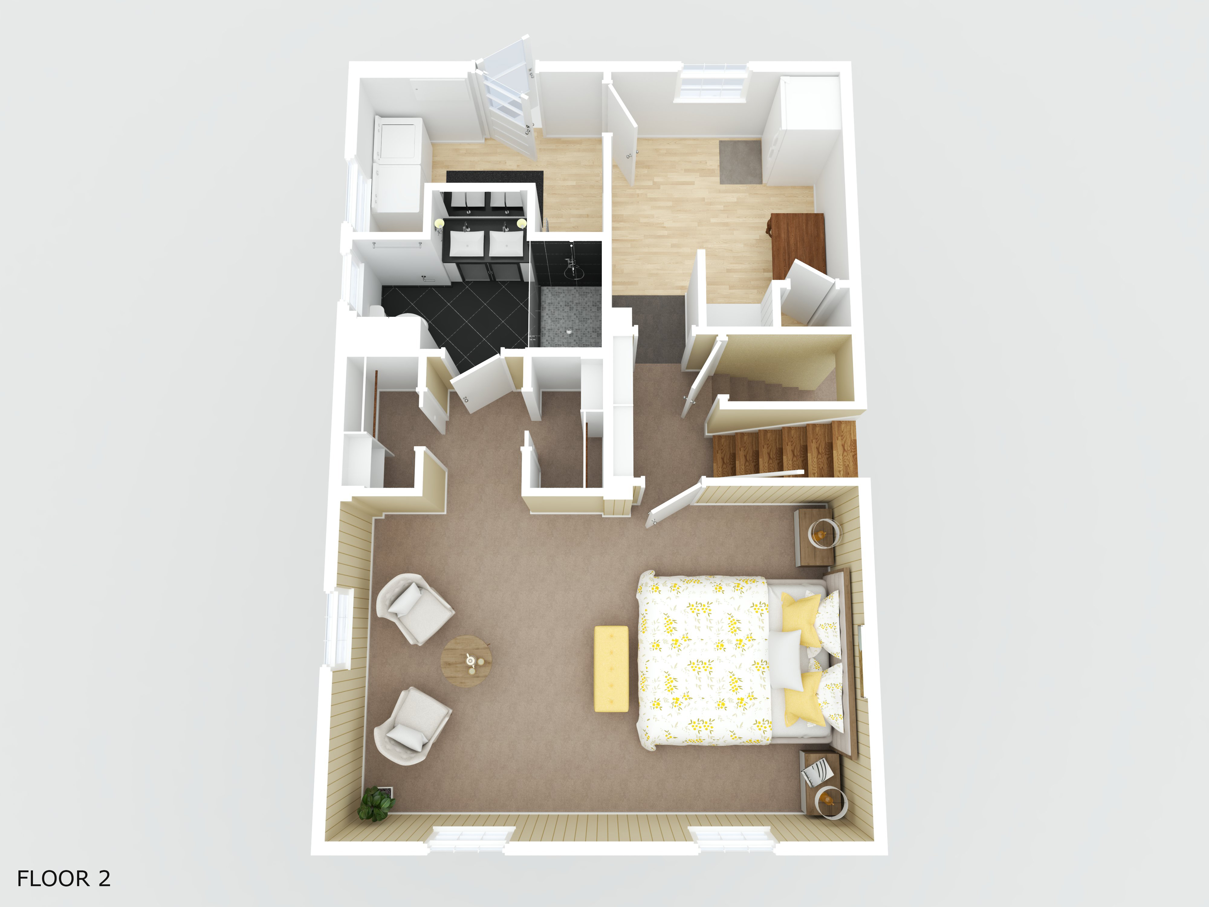 3D Floor Plan — Level 2