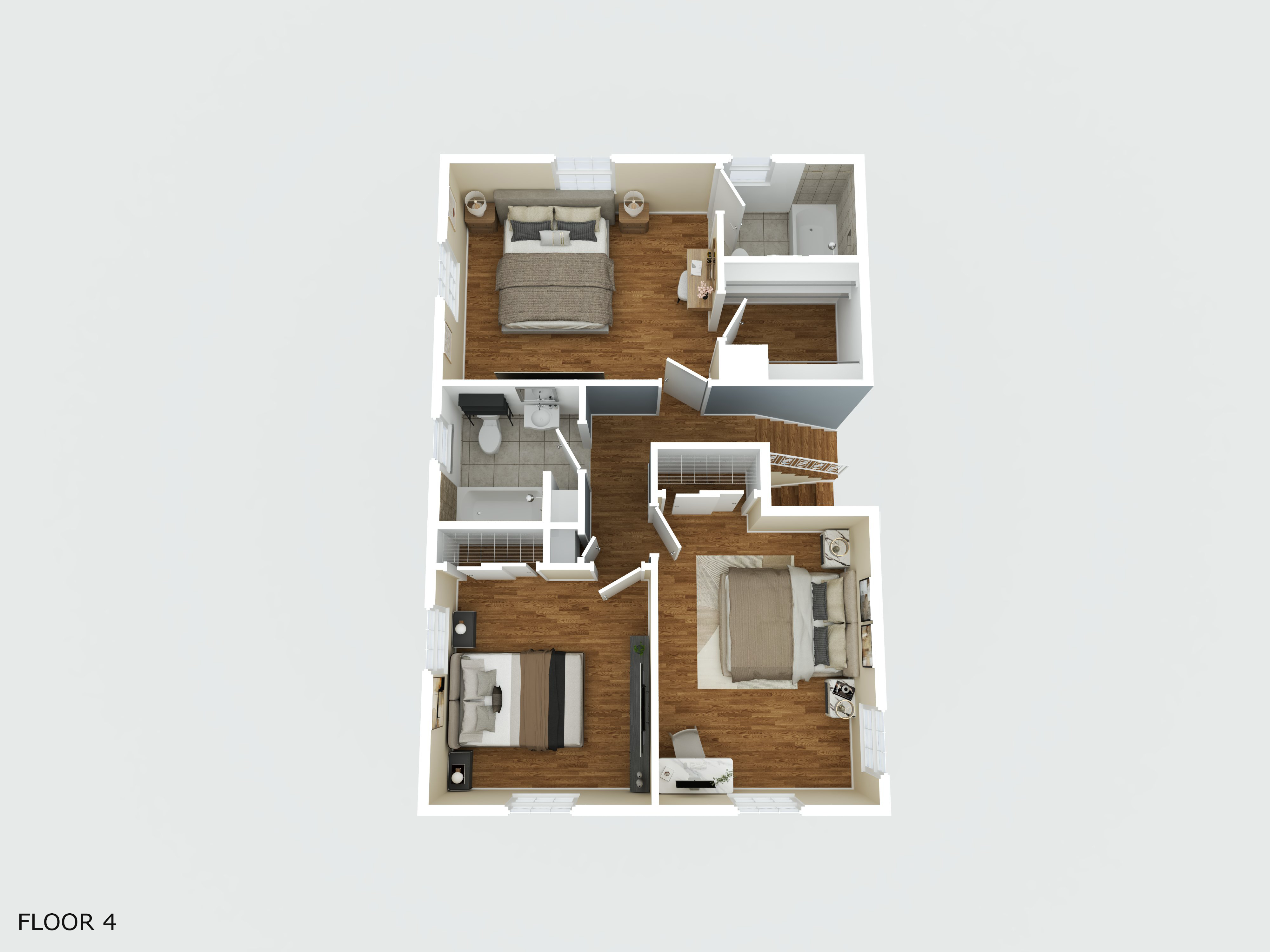 3D Floor Plan — Level 4